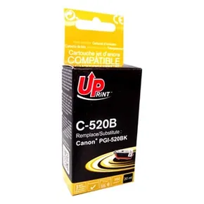 UPrint kompatibil. ink s PGI520BK, black, 20ml, C-520B, s čipom, pre Canon iP3600, 4600, MP620, 630, 980