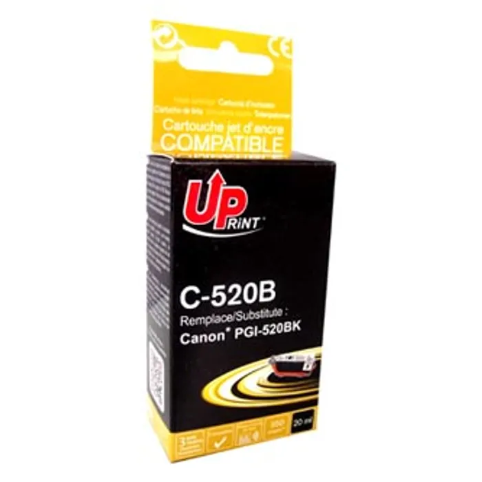 Hlavný obrázok produktu UPrint kompatibilní ink s PGI520BK, black, 20ml, C-520B, s čipem, pro Canon iP3600, 4600,