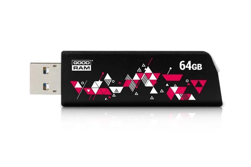 Hlavný obrázok produktu USB disk, 64GB, USB 3.0, 110/30 MB/sec, GOODRAM "CL!CK", černý