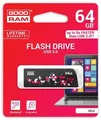 USB disk, 64 GB, USB 3.0, 110/30 MB/s, GOODRAM „CL!CK“, čierny