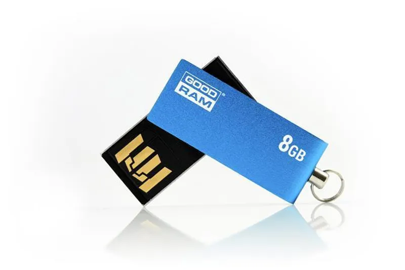 Hlavný obrázok produktu USB flash disk "Cube", modrá, 8GB, USB 2.0, 20/5 MB/sec, kovový kryt, GOODRAM