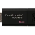 Ďalší obrázok produktu USB flash disk „DT100 G3“, čierna, 8 GB, USB 3.0, KINGSTON