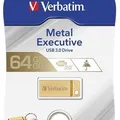 Ďalší obrázok produktu USB kľúč Exclusive Metal, 64GB, USB 3.0, VERBATIM zlatá