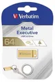 USB kľúč Exclusive Metal, 64GB, USB 3.0, VERBATIM zlatá