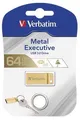 USB kľúč Exclusive Metal, 64GB, USB 3.0, VERBATIM zlatá