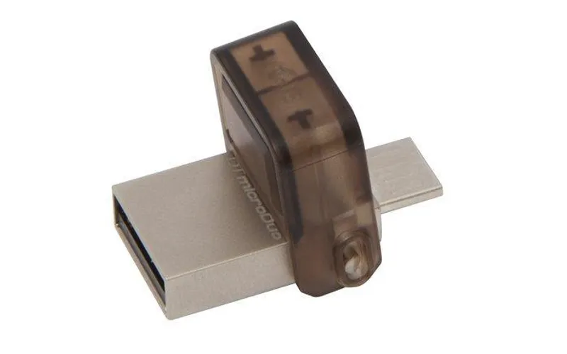 Hlavný obrázok produktu USB flash disk  "MicroDuo", hnědá, 8GB, USB 2.0 + micro USB adapter, KINGSTON