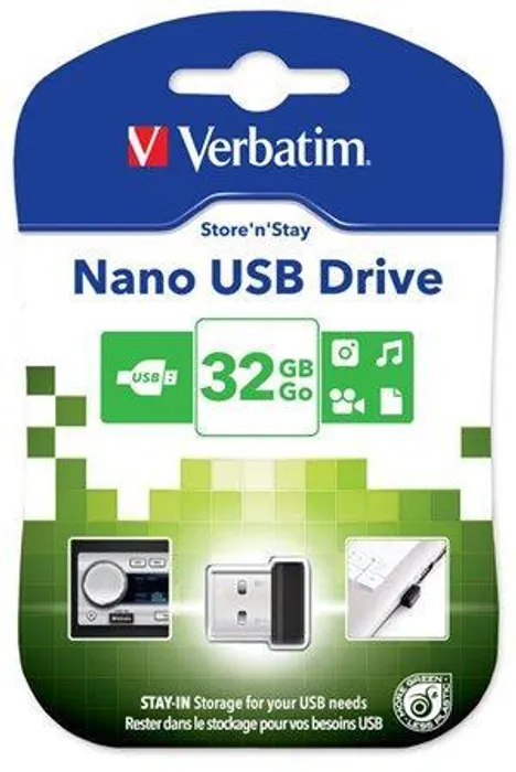 Hlavný obrázok produktu USB flash disk "Nano", 32GB, USB 2.0, 10/3MB/sec, VERBATIM
