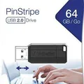 Ďalší obrázok produktu USB flash disk PinStripe, čierna, 64GB, USB 2.0, 10/4MB/sec, VERBATIM