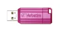 USB flash disk "PinStripe", jasne ružová, 16 GB, USB 2.0, 10/4 MB/s, VERBATIM