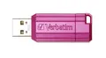 USB flash disk „PinStripe“, jasne ružová, 32 GB, USB 2.0, 10/4 MB/s, VERBATIM