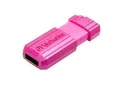 USB flash disk „PinStripe“, jasne ružová, 32 GB, USB 2.0, 10/4 MB/s, VERBATIM