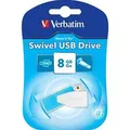 Ďalší obrázok produktu USB flash disk "Swivel", modrá, 8 GB, USB 2.0, 8/2 MB/s, VERBATIM
