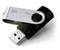 USB flash disk "Twister", čierna, 16 GB, USB 2.0, 20/5 MB/s, GOODRAM