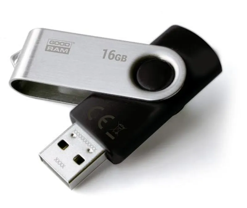 Hlavný obrázok produktu USB flash disk "Twister", černá, 16GB, USB 2.0, 20/5 MB/sec, GOODRAM