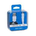 USB kábel "6000 WT12", biely, micro USB, 1,2 m, RIVACASE