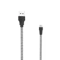 USB kábel "CL-800", čierny, micro USB - USB, 1 m, ovinutý, AWEI