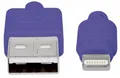 USB kábel "iLynk", lightning, 1 m, fialová, MANHATTAN
