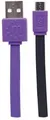 USB - micro USB kábel, 1 m, nezamotáva sa, čierno-fialová, MANHATTAN