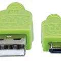 Ďalší obrázok produktu USB - micro USB kábel, 1 m, ovinutý, čierno-zelená, MANHATTAN