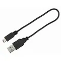 USB svietiaci obojok PLOCHÝ, zelený M-L: 50 cm/18 mm