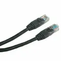 UTP patchcord, Cat.5e, RJ45 M-0.5m, netienený, čierny, economy