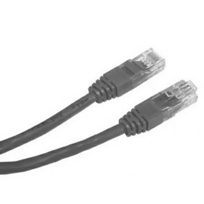 Hlavný obrázok produktu UTP patchcord, Cat.5e, RJ45 M-0.5m, nestíněný, černý, Logo, LOGO bag
