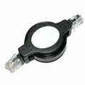 UTP patchcord, Cat.5e, RJ45 M-1.2m, netienený, navíjací, čierny, economy