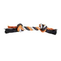 Ďalší obrázok produktu Uzol HipHop bavlnený 2 knôty, šedá - tm.šedá, oranžová 20cm, 55g