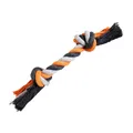 Uzol HipHop bavlnený 2 knôty, šedá - tm.šedá, oranžová 20cm, 55g
