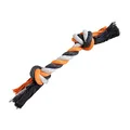 Uzol HipHop bavlnený 2 knôty, šedá - tm.šedá, oranžová 20cm, 55g