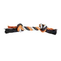 Uzol HipHop bavlnený 2 knôty, šedá - tm.šedá, oranžová 20cm, 55g