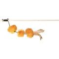 Ďalší obrázok produktu Vábnička / prút s pompón loptičkami a perím, 40cm