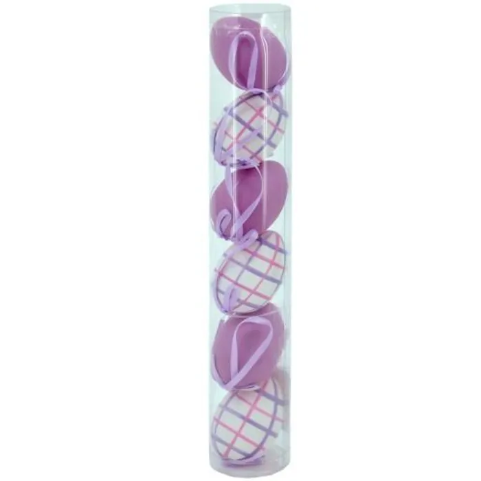 Hlavný obrázok produktu Vajíčka velikonoční v tubě fialové 6ks / 6cm