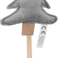 Ďalší obrázok produktu Vánoční hrací prut se stromkem a catnipem, 48 cm, filc/dřevo, šedá