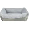 Vánoční sametové lůžko LIVIA Soft s hebkým okrajem, šedá 60 x 50 cm