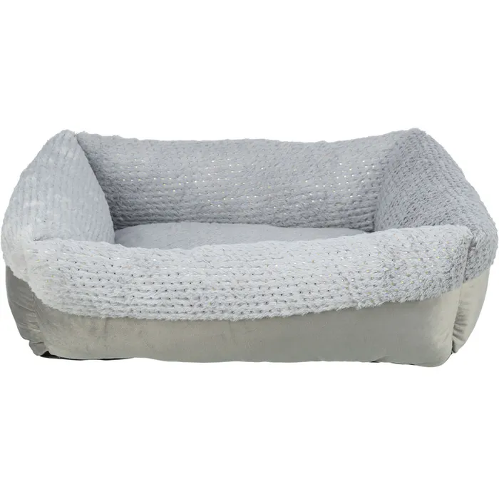 Hlavný obrázok produktu Vánoční sametové lůžko LIVIA Soft s hebkým okrajem, šedá 60 x 50 cm