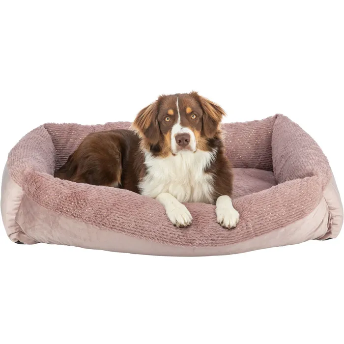 Hlavný obrázok produktu Vánoční sametové lůžko LIVIA Soft s hebkým okrajem, starorůžová 100 x 70 cm