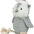 Ďalší obrázok produktu Vánoční sova na laně, se zvukem,  31 cm, plyš/bavlněné lano, šedá/bílá/béžová