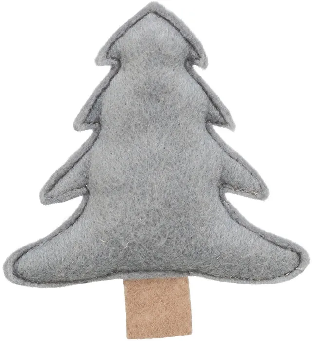 Hlavný obrázok produktu Vánoční stromek s catnipem, 10.5 cm, filc, šedá