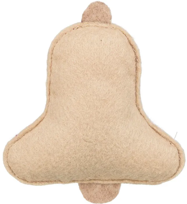 Hlavný obrázok produktu Vánoční zvoneček s catnipem, 9.5 cm, filc, béžová