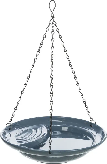 Hlavný obrázok produktu Venkovní závěsná keramická lázeň pro ptactvo, 550ml / 26 cm, modrá