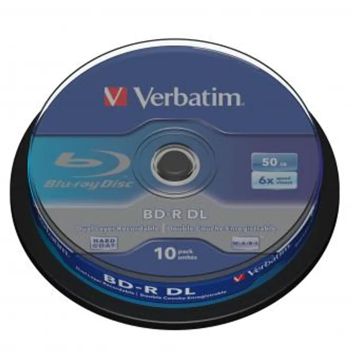Hlavný obrázok produktu Verbatim BD-R, Dual Layer 50GB, cake box, 43746, 6x, 10-pack, pro archivaci dat