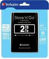 Verbatim externý pevný disk, Store N Go, 2.5, USB 3.0 (3.2 Gen 1), 2TB, 53177, čierny
