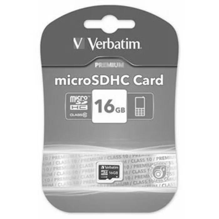 Hlavný obrázok produktu Verbatim Micro Secure Digital Card, 16GB, micro SDHC, 44010, UHS-I U1 (Class 10), bez ada