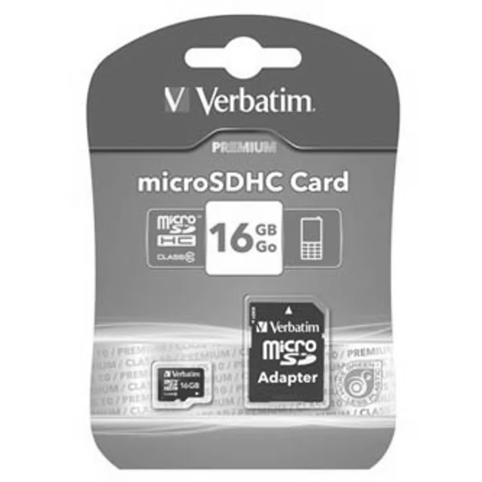 Hlavný obrázok produktu Verbatim Micro Secure Digital Card, 16GB, micro SDHC, 44082, UHS-I U1 (Class 10), s adapt