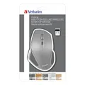 Verbatim Myš Deluxe, 1600DPI, 2.4 [GHz], optická, 8tl., bezdrôtová, šedá, 2 ks AA