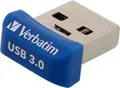 64GB USB Flash 3.0, 80/25 MB/sek, VERBATIM NANO STORE 'N' STAY