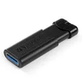 Verbatim USB flash disk, USB 3.0 (3.2 Gen 1), 256GB, PinStripe, Store N Go, čierny, 49320, USB A, s výsuvným konektorom
