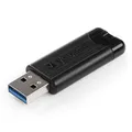 Verbatim USB flash disk, USB 3.0 (3.2 Gen 1), 256GB, PinStripe, Store N Go, čierny, 49320, USB A, s výsuvným konektorom