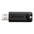 Verbatim USB flash disk, USB 3.0 (3.2 Gen 1), 256GB, PinStripe, Store N Go, čierny, 49320, USB A, s výsuvným konektorom